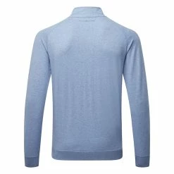 TravisMathew Zachary 1/2 Zip Golf Sweater 7 TravisMathew Zachary 1/2 Zip Golf Sweater -Golf Shirts Sales Travis Mathew SS22 Zachary Sweater 1MQ470 4HLB Code SWTRA017 M Heather Light Blue back