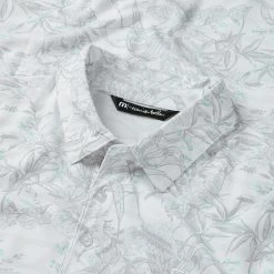 TravisMathew Stay On Target Golf Polo Shirt 9 TravisMathew Stay On Target Golf Polo Shirt -Golf Shirts Sales Travis Mathew SS21 Stay On Target Golf Polo Shirt 1MW104 Code SHTRA045 White Detail