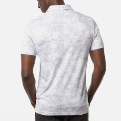 TravisMathew Stay On Target Golf Polo Shirt 13 TravisMathew Stay On Target Golf Polo Shirt -Golf Shirts Sales Travis Mathew SS21 Stay On Target Golf Polo Shirt 1MW104 Code SHTRA045 White Model 3