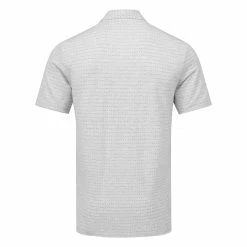 TravisMathew Time Will Tell Golf Polo Shirt 10 TravisMathew Time Will Tell Golf Polo Shirt -Golf Shirts Sales Travis Mathew SS21 Time Will Tell Golf Polo Shirt 1MW105 Code SHTRA041 Heather Light Grey back