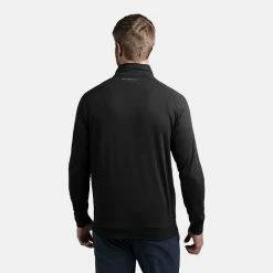 TravisMathew Zachary 1/2 Zip Golf Sweater 13 TravisMathew Zachary 1/2 Zip Golf Sweater -Golf Shirts Sales Travis Mathew SS21 Zachary Sweater 1MQ470 0BLK Code SWTRA006 Black Model 3
