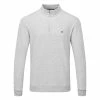 TravisMathew Cloud 2.0 1/4 Zip Golf Sweater 1 TravisMathew Cloud 2.0 1/4 Zip Golf Sweater -Golf Shirts Sales Travis Mathew SS22 Cloud Quaterzip 2.0 Sweater 1MS309 Code SWTRA013 Heather Light Grey Front
