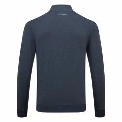TravisMathew Cloud 2.0 1/4 Zip Golf Sweater 10 TravisMathew Cloud 2.0 1/4 Zip Golf Sweater -Golf Shirts Sales Travis Mathew SS22 Cloud Quaterzip 2.0 Sweater 1MS309 Code SWTRA015 Heather Blue Back