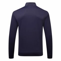 Underarmour Under Armour Fleece 1/4 Zip Golf Sweater 9 Underarmour Under Armour Fleece 1/4 Zip Golf Sweater -Golf Shirts Sales Under Armour AW22 1 4 Zip Sweater 1373358 410 SWUND174 XXL Midnight Navy Black Back