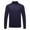 Underarmour Under Armour Fleece 1/4 Zip Golf Sweater 1 Underarmour Under Armour Fleece 1/4 Zip Golf Sweater -Golf Shirts Sales Under Armour AW22 1 4 Zip Sweater 1373358 410 SWUND174 XXL Midnight Navy Black Front