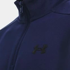 Underarmour Under Armour Fleece 1/4 Zip Golf Sweater 11 Underarmour Under Armour Fleece 1/4 Zip Golf Sweater -Golf Shirts Sales Under Armour AW22 1 4 Zip Sweater 1373358 410 SWUND174 XXL Midnight Navy Black Model 2