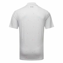 Underarmour Under Armour Playoff 2.0 Flag Print Golf Polo Shirt -Golf Shirts Sales Under Armour AW22 Playoff 2.0 Flag Print Polo Shirt 1327037 146 SHUND301 L White Halo Gray Steel Back