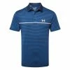 Underarmour Under Armour Playoff 2.0 Hollen Stripe Golf Polo Shirt -Golf Shirts Sales Under Armour AW22 Playoff 2.0 Hollen Stripe Polo Shirt 1327037 495 SHUND297 XL Academy Petrol Blue Afterglow Front