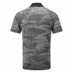 Underarmour Under Armour Playoff 2.0 Jacquard Golf Polo Shirt -Golf Shirts Sales Under Armour AW22 Playoff 2.0 Jacquard Polo Shirt 1373694 001 SHUND303 XXXL Black White Black Back