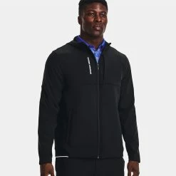 Underarmour Under Armour Storm Daytona Full Zip Golf Hoodie 11 Underarmour Under Armour Storm Daytona Full Zip Golf Hoodie -Golf Shirts Sales Under Armour AW22 Storm Daytona Full Zip Sweater 1373412 001 SWUND183 Black Black Reflective Model 1