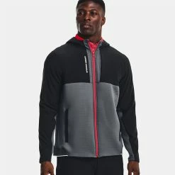 Underarmour Under Armour Storm Daytona Full Zip Hoodie 11 Underarmour Under Armour Storm Daytona Full Zip Hoodie -Golf Shirts Sales Under Armour AW22 Storm Daytona Full Zip Sweater 1373412 012 SWUND184 Pitch Gray Black Reflective Model 1