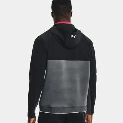 Underarmour Under Armour Storm Daytona Full Zip Hoodie 13 Underarmour Under Armour Storm Daytona Full Zip Hoodie -Golf Shirts Sales Under Armour AW22 Storm Daytona Full Zip Sweater 1373412 012 SWUND184 Pitch Gray Black Reflective Model 3
