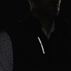 Underarmour Under Armour Storm Daytona 1/2 Zip Golf Vest 12 Underarmour Under Armour Storm Daytona 1/2 Zip Golf Vest -Golf Shirts Sales Under Armour AW22 Storm Daytona Vest Wind Top 1373408 001 WTUND090 Black Black Reflective Model 2