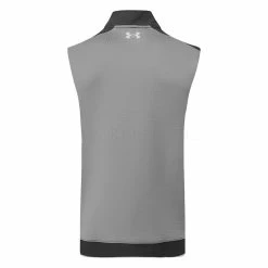 Underarmour Under Armour Storm Daytona 1/2 Zip Golf Vest -Golf Shirts Sales Under Armour AW22 Storm Daytona Vest Wind Top 1373408 012 WTUND091 Pitch Gray Black Reflective Back