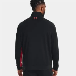 Underarmour Under Armour Storm 1/2 Zip Golf Sweater 13 Underarmour Under Armour Storm 1/2 Zip Golf Sweater -Golf Shirts Sales Under Armour AW22 Storm Midlayer 1 2 Zip Sweater 1370119 003 SWUND177 S Black Radio Red Radio Red Model 3