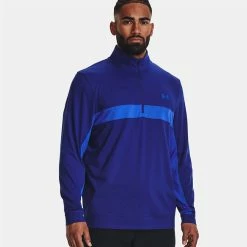 Underarmour Under Armour Storm 1/2 Zip Golf Sweater 11 Underarmour Under Armour Storm 1/2 Zip Golf Sweater -Golf Shirts Sales Under Armour AW22 Storm Midlayer 1 2 Zip Sweater 1370119 456 SWUND179 XL Bauhaus Blue Versa Blue Bauhaus Blue Model 1