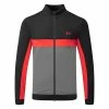 Underarmour Under Armour Storm Full Zip Golf Jacket 1 Underarmour Under Armour Storm Full Zip Golf Jacket -Golf Shirts Sales Under Armour AW22 Storm Midlayer Full Zip Sweater 1370123 005 SWUND181 Black Pitch Gray Radio Red Front