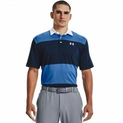 Underarmour Under Armour Playoff 2.0 Club Stripe Golf Polo Shirt 11 Underarmour Under Armour Playoff 2.0 Club Stripe Golf Polo Shirt -Golf Shirts Sales Under Armour SS22 Playoff 2.0 Club Stripe Golf Polo Shirt 1327037 479 Victory Blue Academy White Model 1