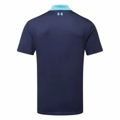 Underarmour Under Armour Performance 3.0 Colour Block Golf Polo Shirt -Golf Shirts Sales Under Armour SS23 Performance 3.0 Colour Block Polo Shirt 1377375 433 SHUND315 S Glacier Blue Midnight Navy Glacier Blue Back