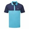 Underarmour Under Armour Performance 3.0 Colour Block Golf Polo Shirt -Golf Shirts Sales Under Armour SS23 Performance 3.0 Colour Block Polo Shirt 1377375 433 SHUND315 S Glacier Blue Midnight Navy Glacier Blue Front