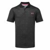 Underarmour Under Armour Performance 3.0 Deuces Golf Polo Shirt -Golf Shirts Sales Under Armour SS23 Performance 3.0 Deuces Polo Shirt 1377378 001 SHUND316 S Black Still Water Rebel Pink Front