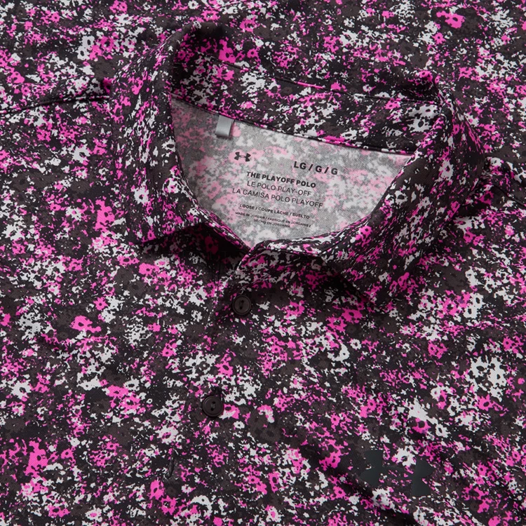 Underarmour Under Armour Playoff 3.0 Floral Speckle Stripe Golf Polo Shirt 4 Underarmour Under Armour Playoff 3.0 Floral Speckle Stripe Golf Polo Shirt - Image 2