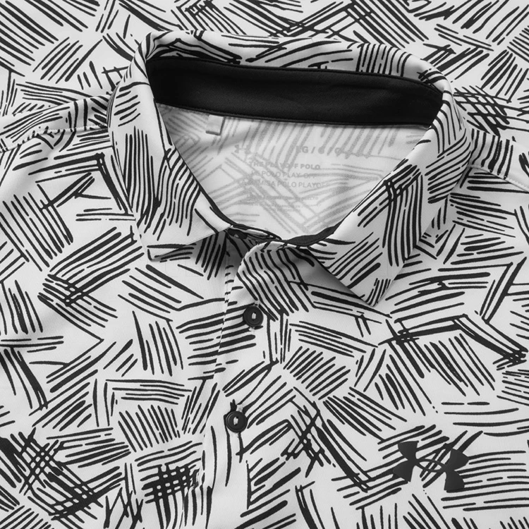 Underarmour Under Armour Playoff 3.0 Palm Sketch Stripe Golf Polo Shirt 4 Underarmour Under Armour Playoff 3.0 Palm Sketch Stripe Golf Polo Shirt - Image 2