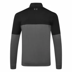 Underarmour Under Armour Storm HZ 1/2 Zip Golf Sweater -Golf Shirts Sales Under Armour SS23 Storm Midlayer HZ Sweater 1377398 012 SWUND194 S Pitch Grey Black Pitch Grey Back