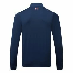 Underarmour Under Armour Storm 1/2 Zip Golf Sweater 7 Underarmour Under Armour Storm 1/2 Zip Golf Sweater -Golf Shirts Sales Under Armour Storm 1 2 Zip Golf Sweater Academy White Rush Red 1370119 409 SWUND166 Back