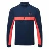 Underarmour Under Armour Storm 1/2 Zip Golf Sweater 1 Underarmour Under Armour Storm 1/2 Zip Golf Sweater -Golf Shirts Sales Under Armour Storm 1 2 Zip Golf Sweater Academy White Rush Red 1370119 409 SWUND166 Front