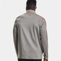 Underarmour Under Armour Storm Full Zip Golf Jacket -Golf Shirts Sales Under Armour AW21 Storm Full Zip Sweater 1369667 066 Code SWUND151 Concrete Phoenix Fire Model 3