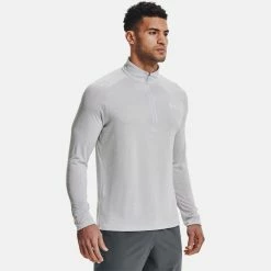 Underarmour Under Armour Tech 2.0 1/2 Zip Golf Sweater 11 Underarmour Under Armour Tech 2.0 1/2 Zip Golf Sweater -Golf Shirts Sales Under Armour SS20 Tech 2.0 1 2 Zip Sweater 1328495 014 Code SWUND109 Halo Grey White model 1