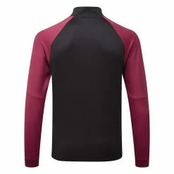 Adidas Colour Block 1/4 Zip Golf Sweater 7 Adidas Colour Block 1/4 Zip Golf Sweater -Golf Shirts Sales adidas SS22 Colour Block 1 4 Zip Golf Sweater HE5451 Black Legacy Burgundy Back