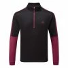 Adidas Colour Block 1/4 Zip Golf Sweater 1 Adidas Colour Block 1/4 Zip Golf Sweater -Golf Shirts Sales adidas SS22 Colour Block 1 4 Zip Golf Sweater HE5451 Black Legacy Burgundy Front