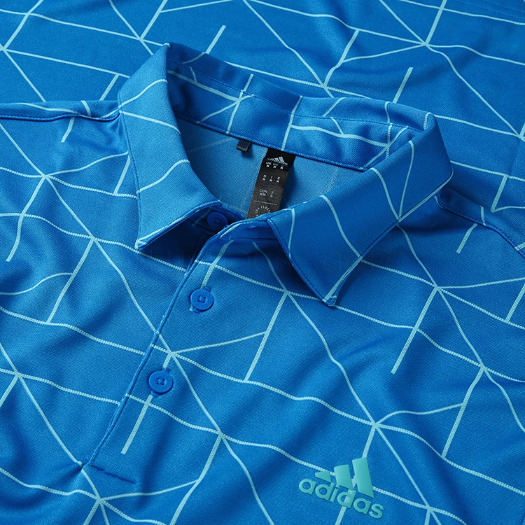 Adidas Jacquard Lines Primegreen Golf Polo Shirt 4 Adidas Jacquard Lines Primegreen Golf Polo Shirt - Image 2