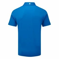 FootJoy Stretch Pique Solid Golf Polo Shirt -Golf Shirts Sales footjoy pique ss shirt ath 91817 cobalt back