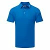 FootJoy Stretch Pique Solid Golf Polo Shirt 2 FootJoy Stretch Pique Solid Golf Polo Shirt -Golf Shirts Sales footjoy pique ss shirt ath 91817 cobalt front