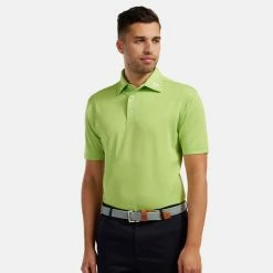 FootJoy Stretch Pique Solid Golf Polo Shirt 11 FootJoy Stretch Pique Solid Golf Polo Shirt -Golf Shirts Sales footjoy pique ss shirt ath 91818 lime Model 1