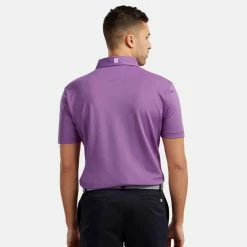 FootJoy Stretch Pique Solid Golf Polo Shirt -Golf Shirts Sales footjoy pique ss shirt ath 91820 purple Model 3