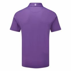 FootJoy Stretch Pique Solid Golf Polo Shirt -Golf Shirts Sales footjoy pique ss shirt ath 91820 purple back